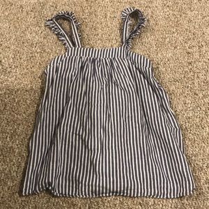 Cute flowy tank with ruffles on straps